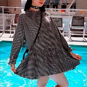 ZARA Gingham Checkered Loose Dress